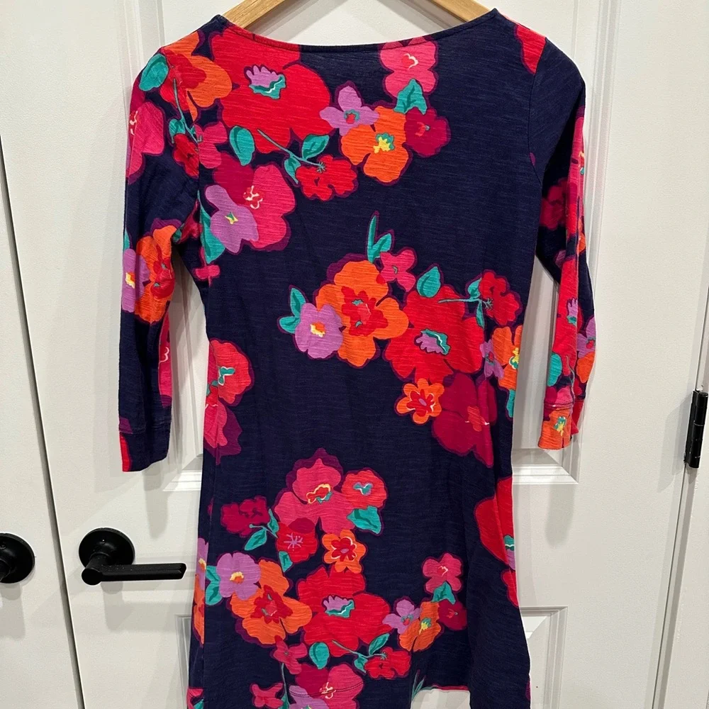 Lilly Pulitzer Navy Dress with Red and Pink Floral - Picture 9 of 9